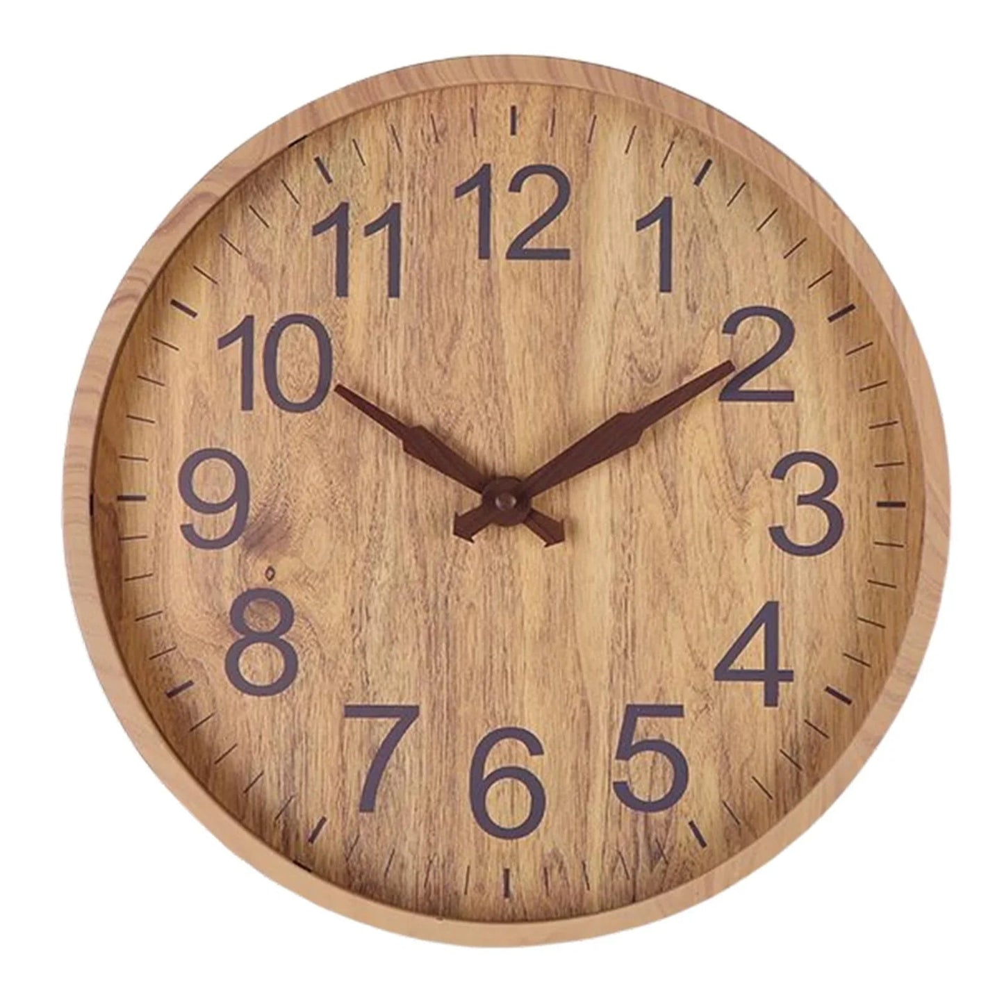 Round Wood Grain Wall Clock