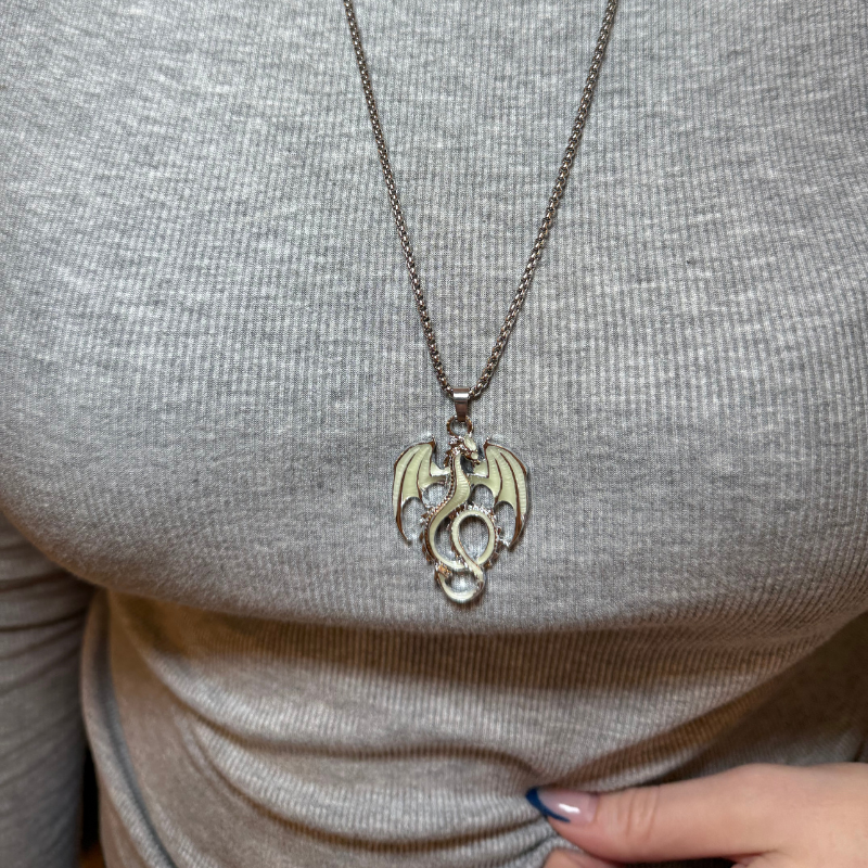 Skyflame Crest --- Nightglyphs Luminescent Necklace
