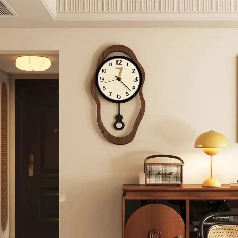 Timber Frame Pendulum Wall Clock