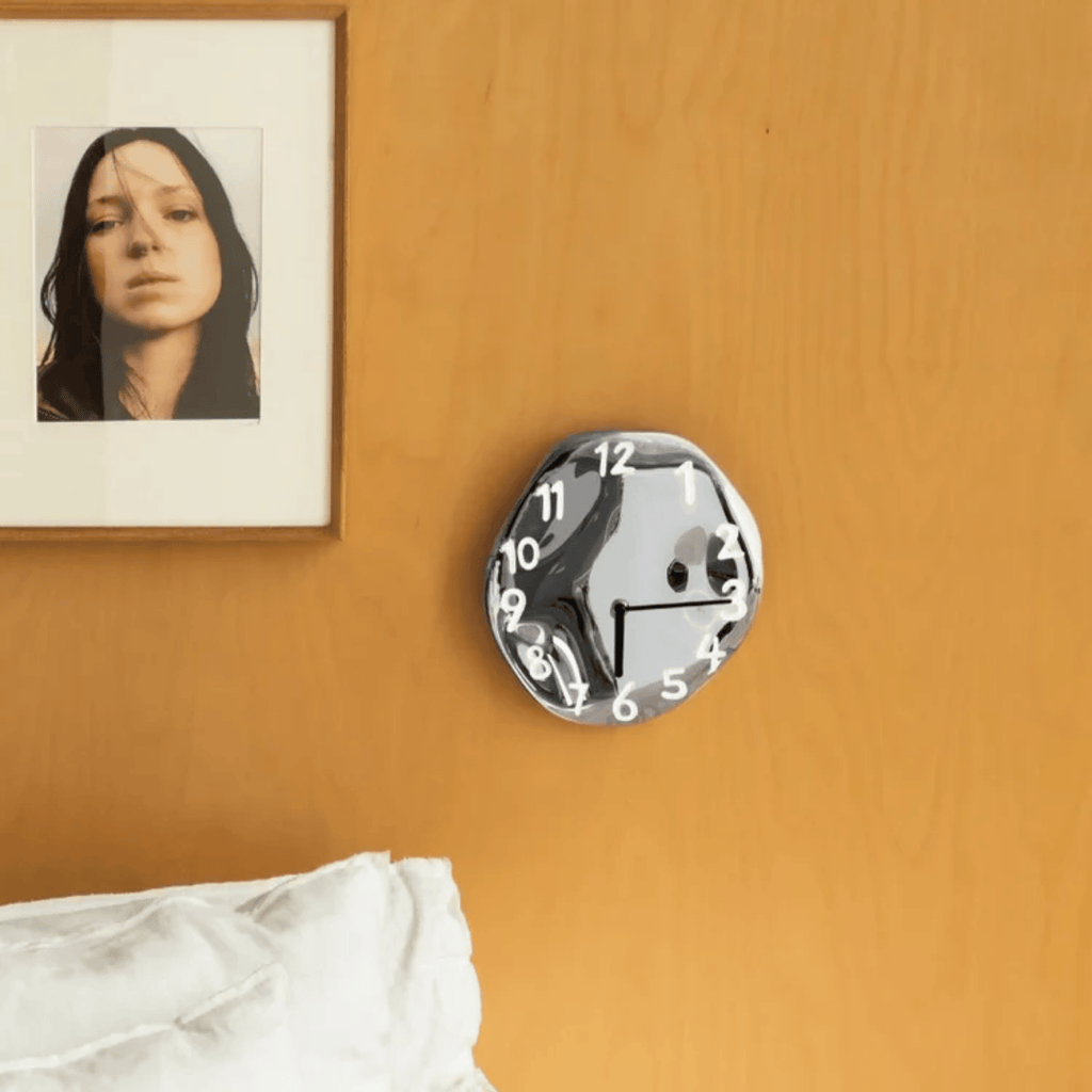 Distorted Numeral Art Wall Clock