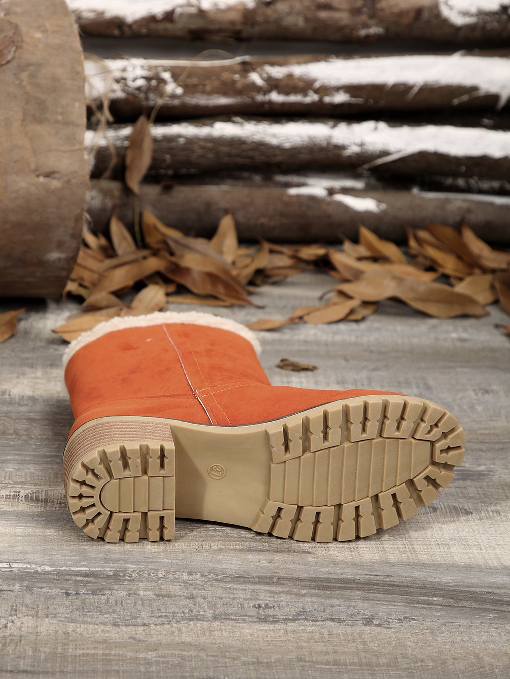 Block Heel Boots for Women – Fuzzy-Lined & Lug Sole