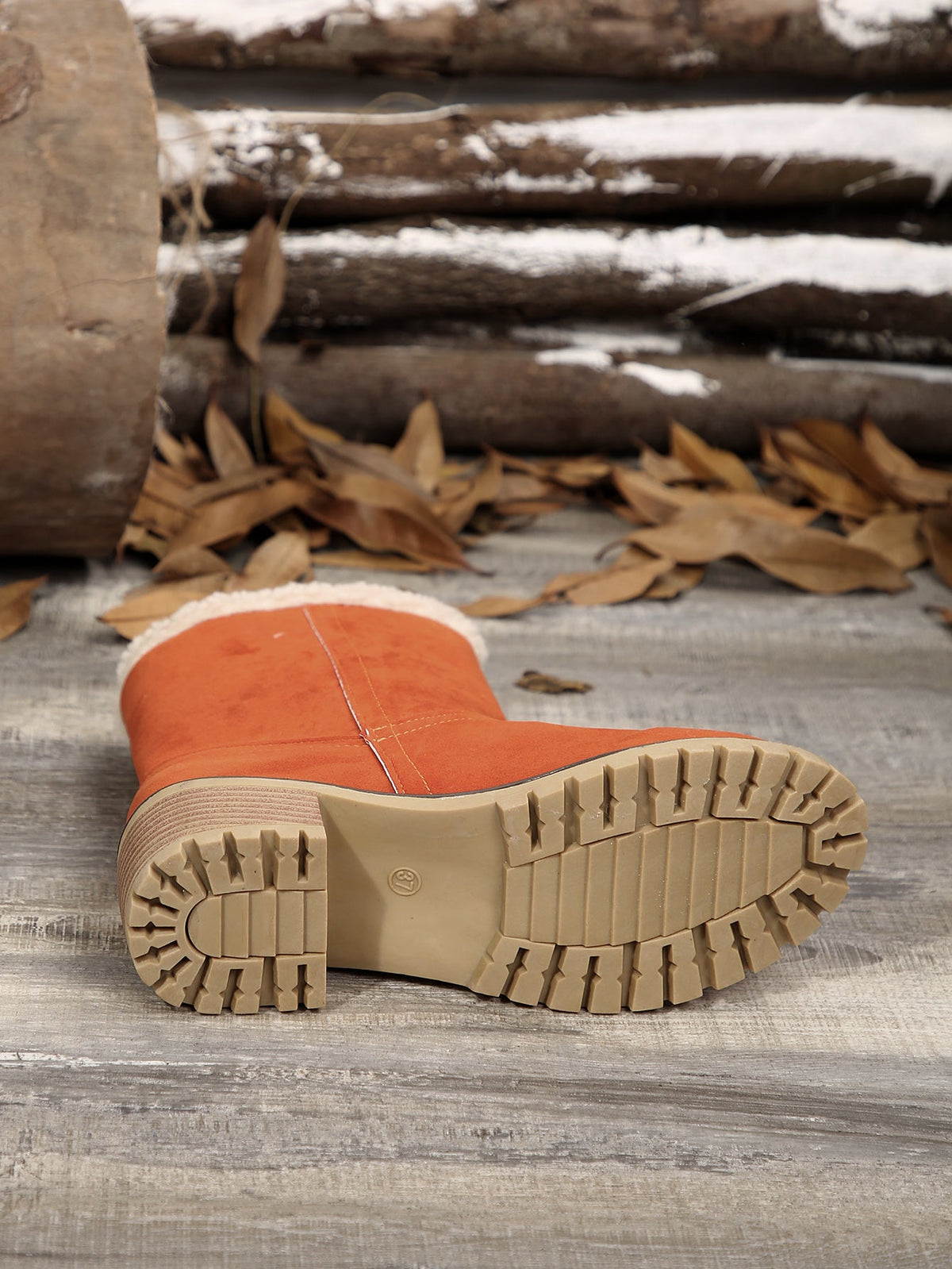 Block Heel Boots for Women – Fuzzy-Lined & Lug Sole