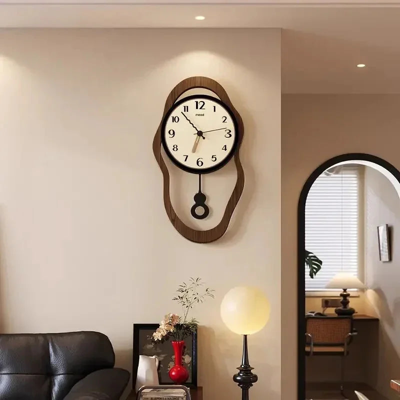 Timber Frame Pendulum Wall Clock