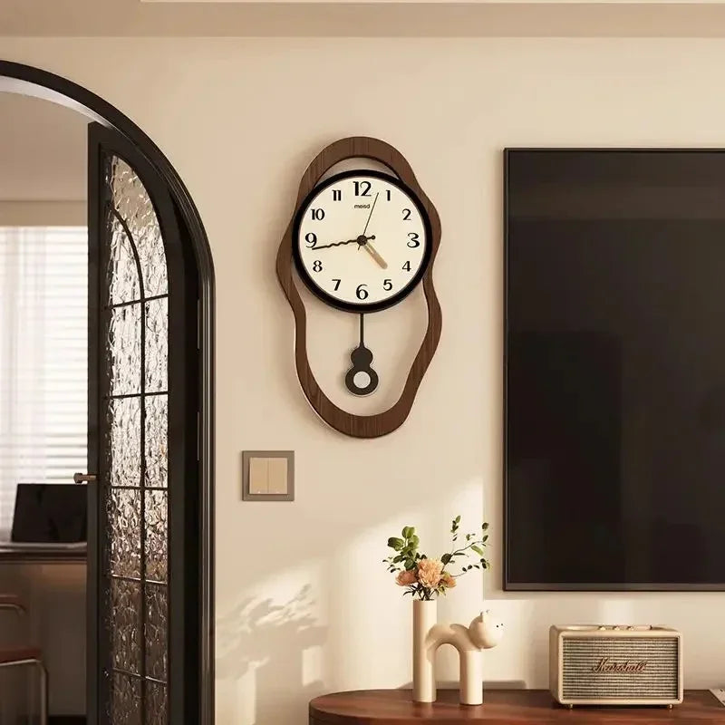 Timber Frame Pendulum Wall Clock