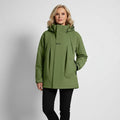 Amarah Water-Resistant Softshell Jacket – Padded Drawstring-Hood Patch-Pocket Parka