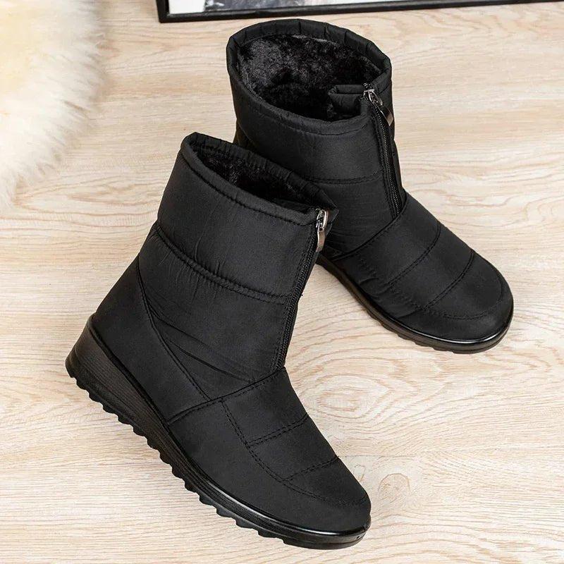Quilted Ankle Boots for Women – Water-Resistant & Slip-On