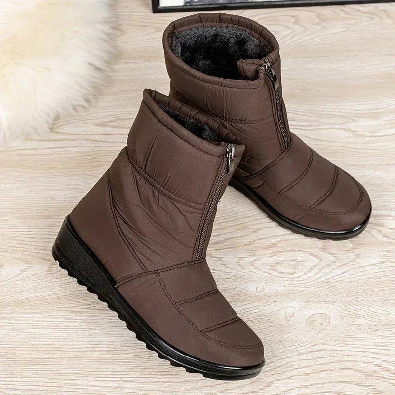 Quilted Ankle Boots for Women – Water-Resistant & Slip-On
