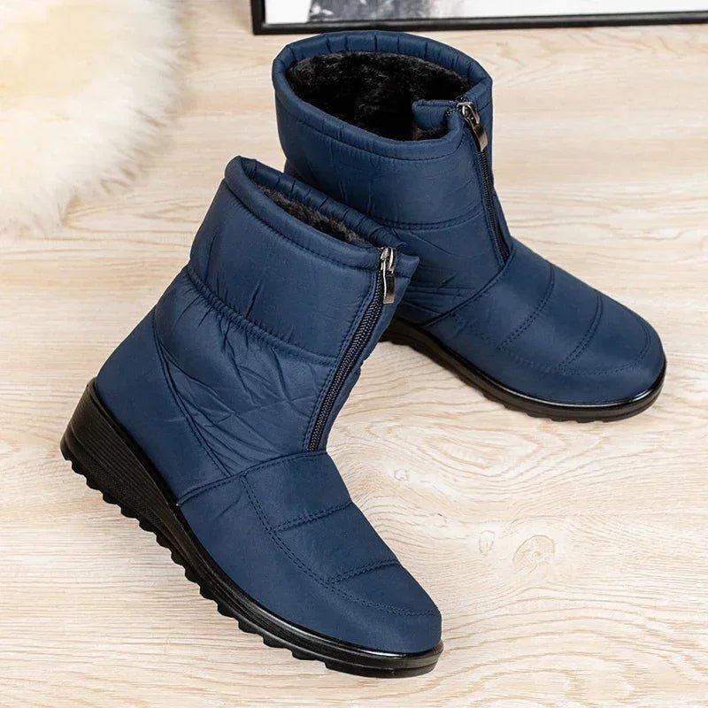 Quilted Ankle Boots for Women – Water-Resistant & Slip-On