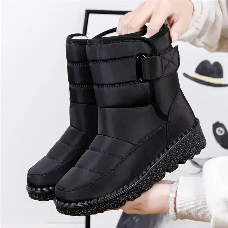Quilted Ankle Boots for Women – Water-Resistant & Slip-On