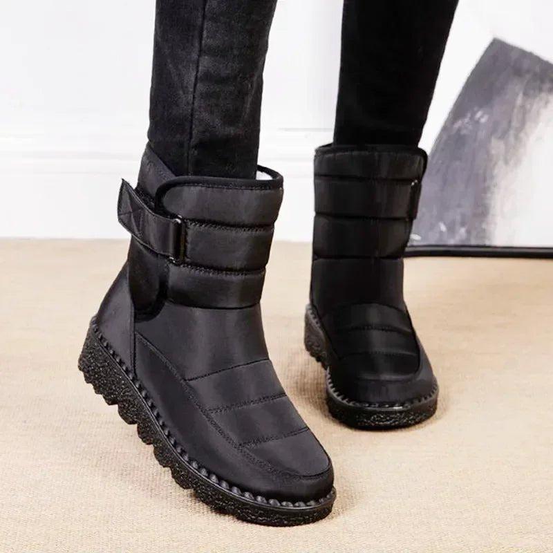 Quilted Ankle Boots for Women – Water-Resistant & Slip-On