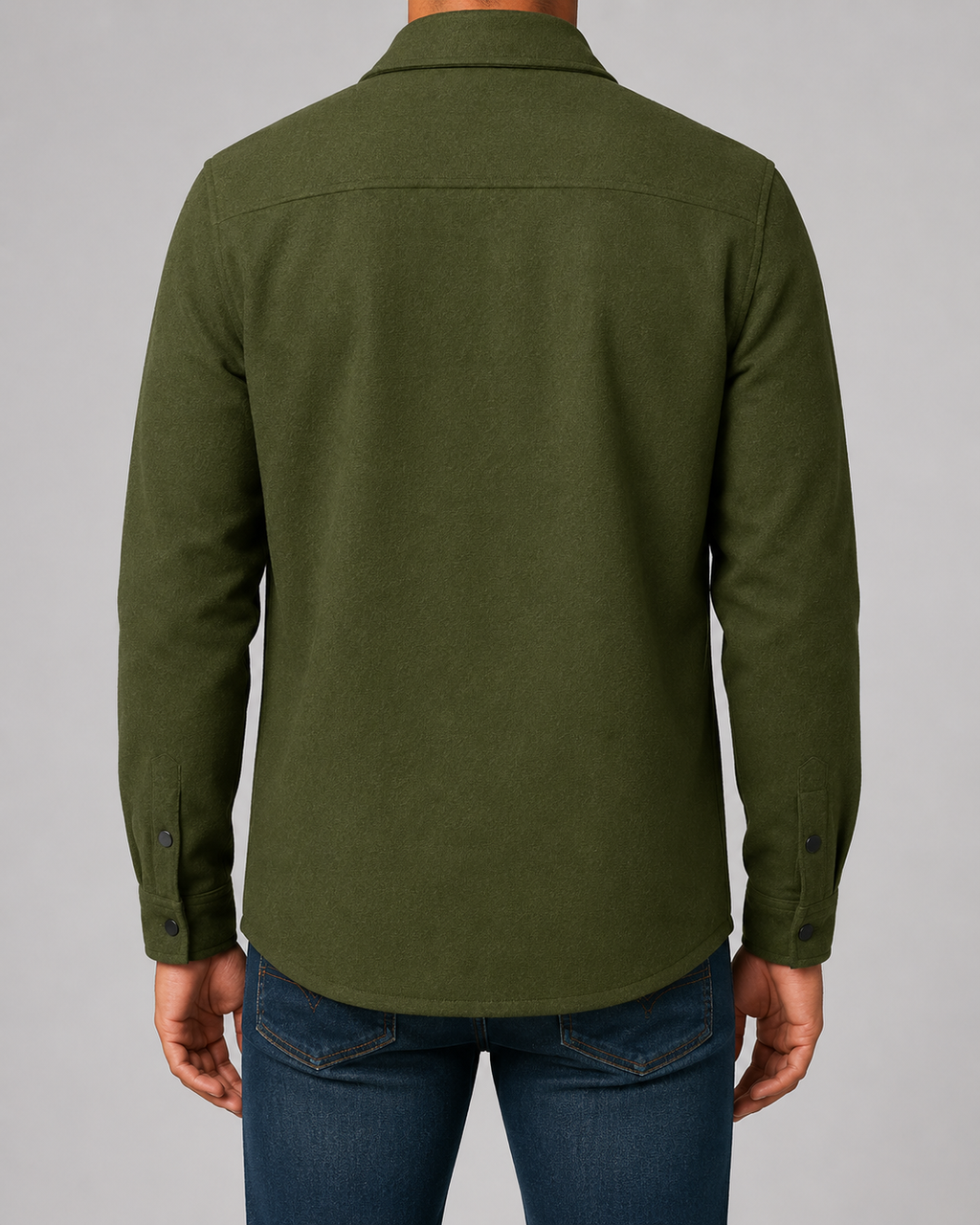 Ciro Wool Blend Overshirt – Flap Pocket Utility Button-Up Jacket
