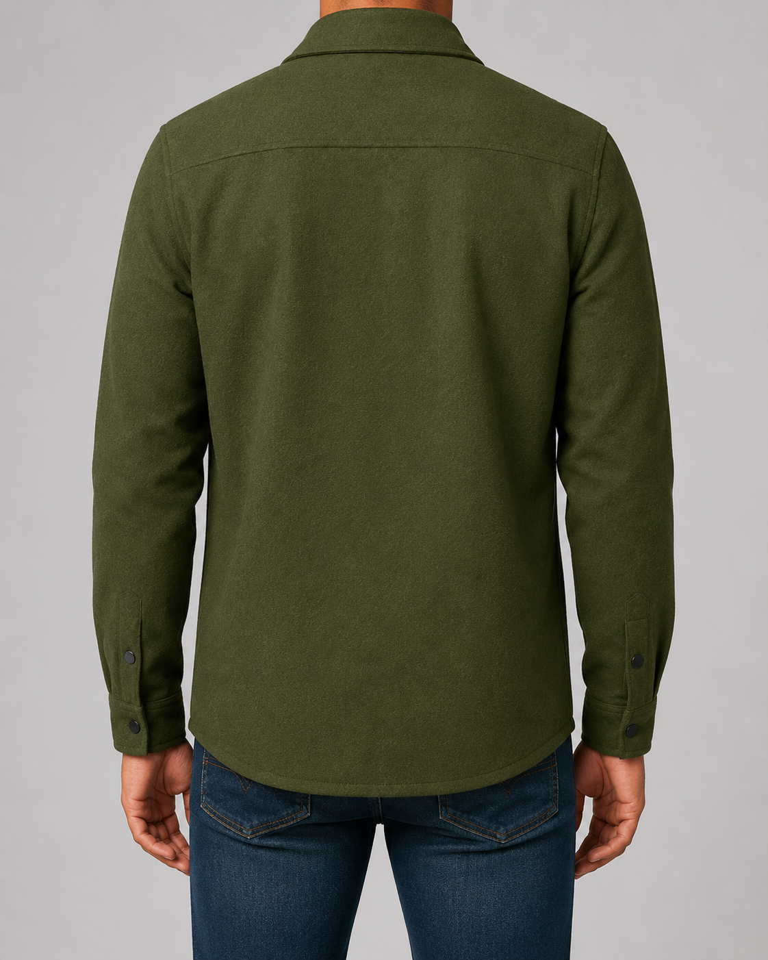 Ciro Wool Blend Overshirt – Flap Pocket Utility Button-Up Jacket