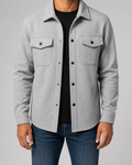 Ciro Wool Blend Overshirt – Flap Pocket Utility Button-Up Jacket