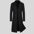 Claudio Wool Blend Overcoat – Notch Lapel Longline Button-Front Outerwear