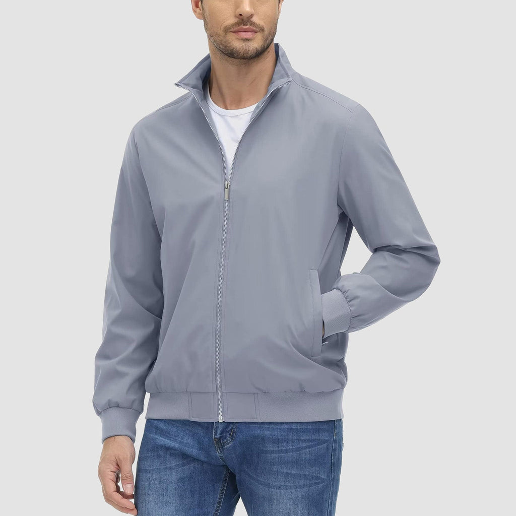 Daniel Lightweight Bomber Jacket – Ribbed-Trim Zip-Up Transitional Outerwear