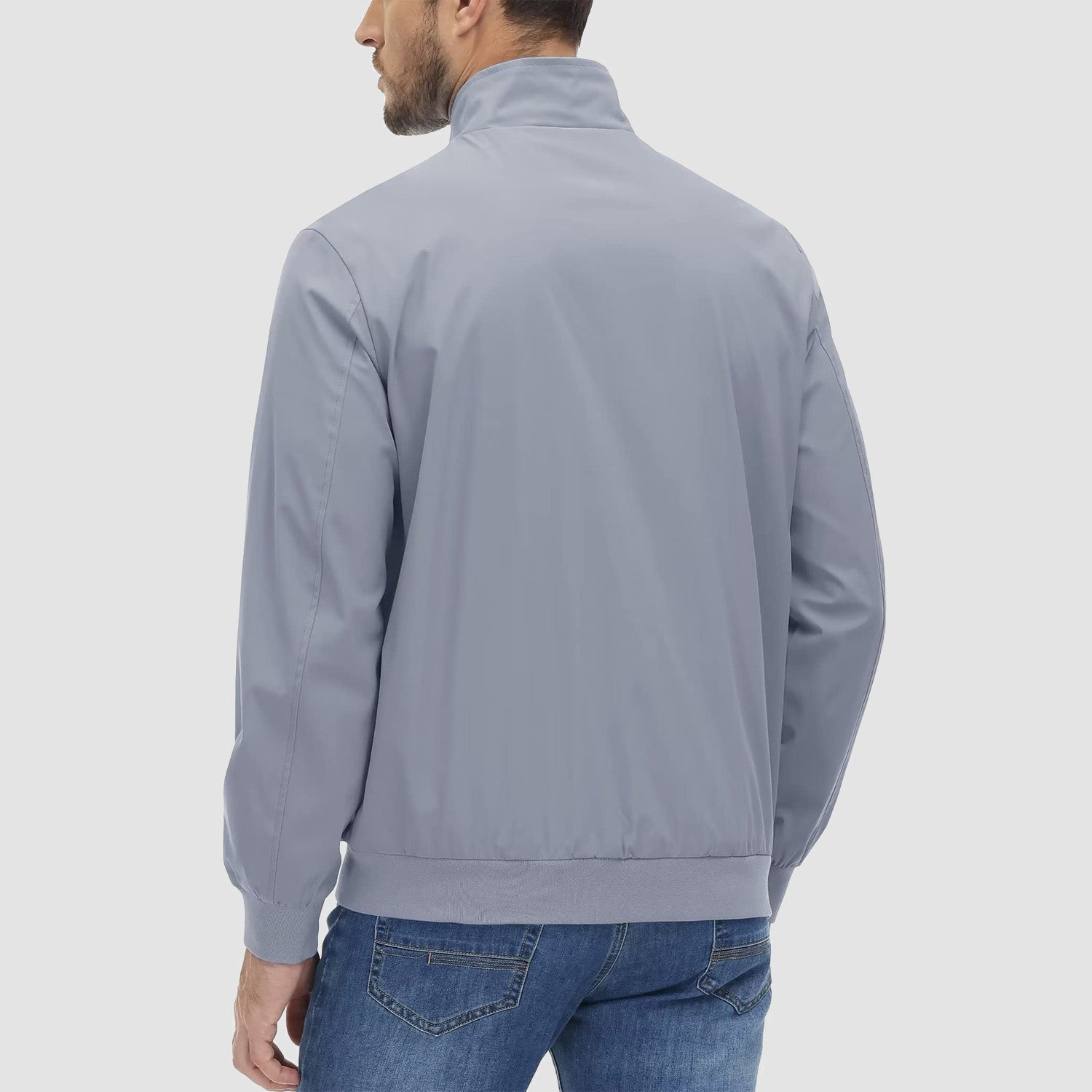 Daniel Lightweight Bomber Jacket – Ribbed-Trim Zip-Up Transitional Outerwear