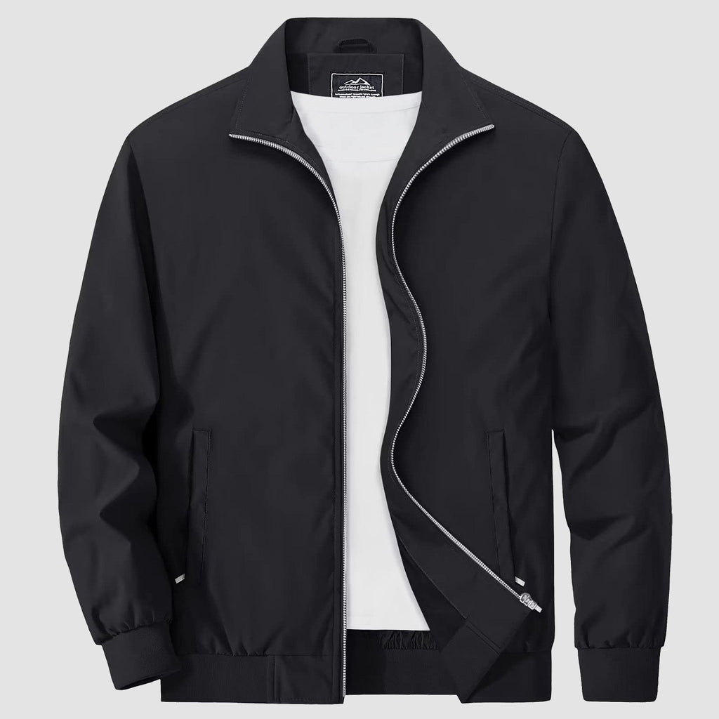 Daniel Lightweight Bomber Jacket – Ribbed-Trim Zip-Up Transitional Outerwear