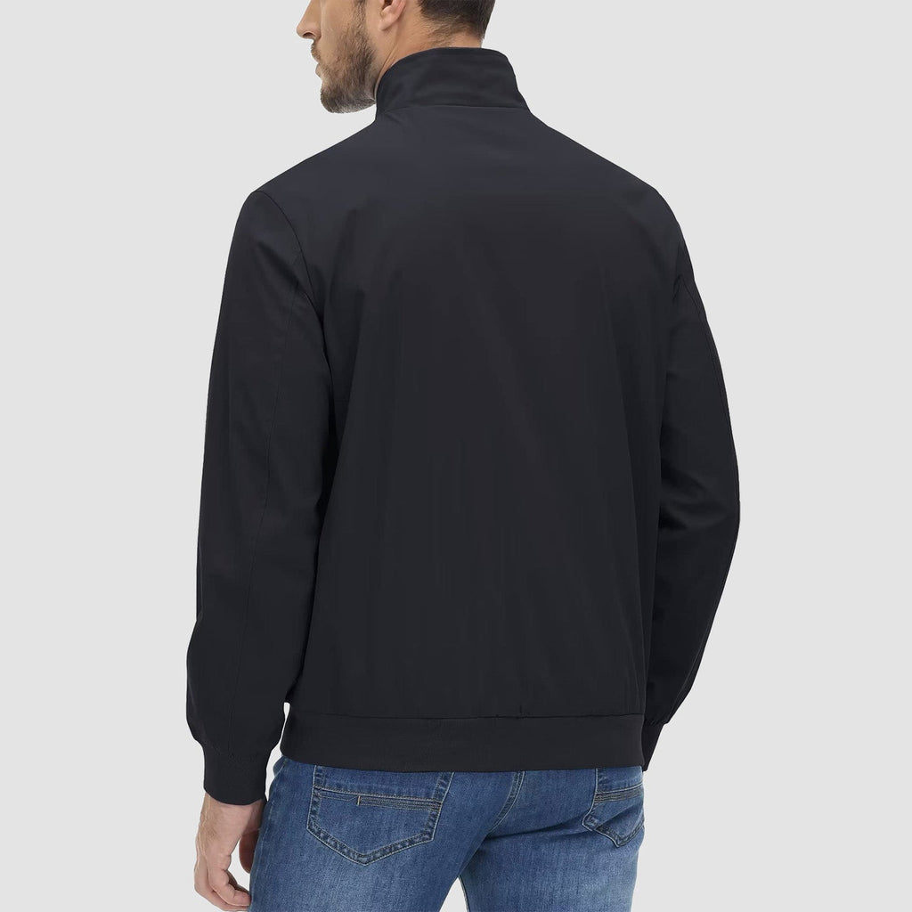 Daniel Lightweight Bomber Jacket – Ribbed-Trim Zip-Up Transitional Outerwear