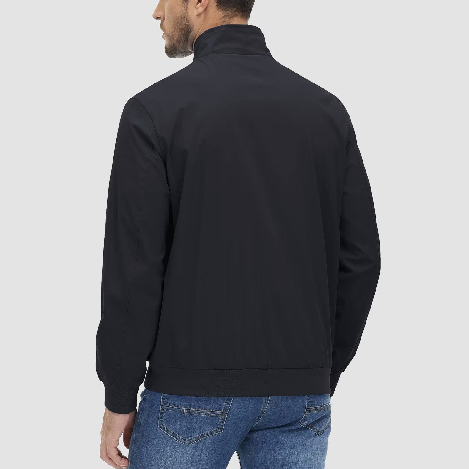 Daniel Lightweight Bomber Jacket – Ribbed-Trim Zip-Up Transitional Outerwear