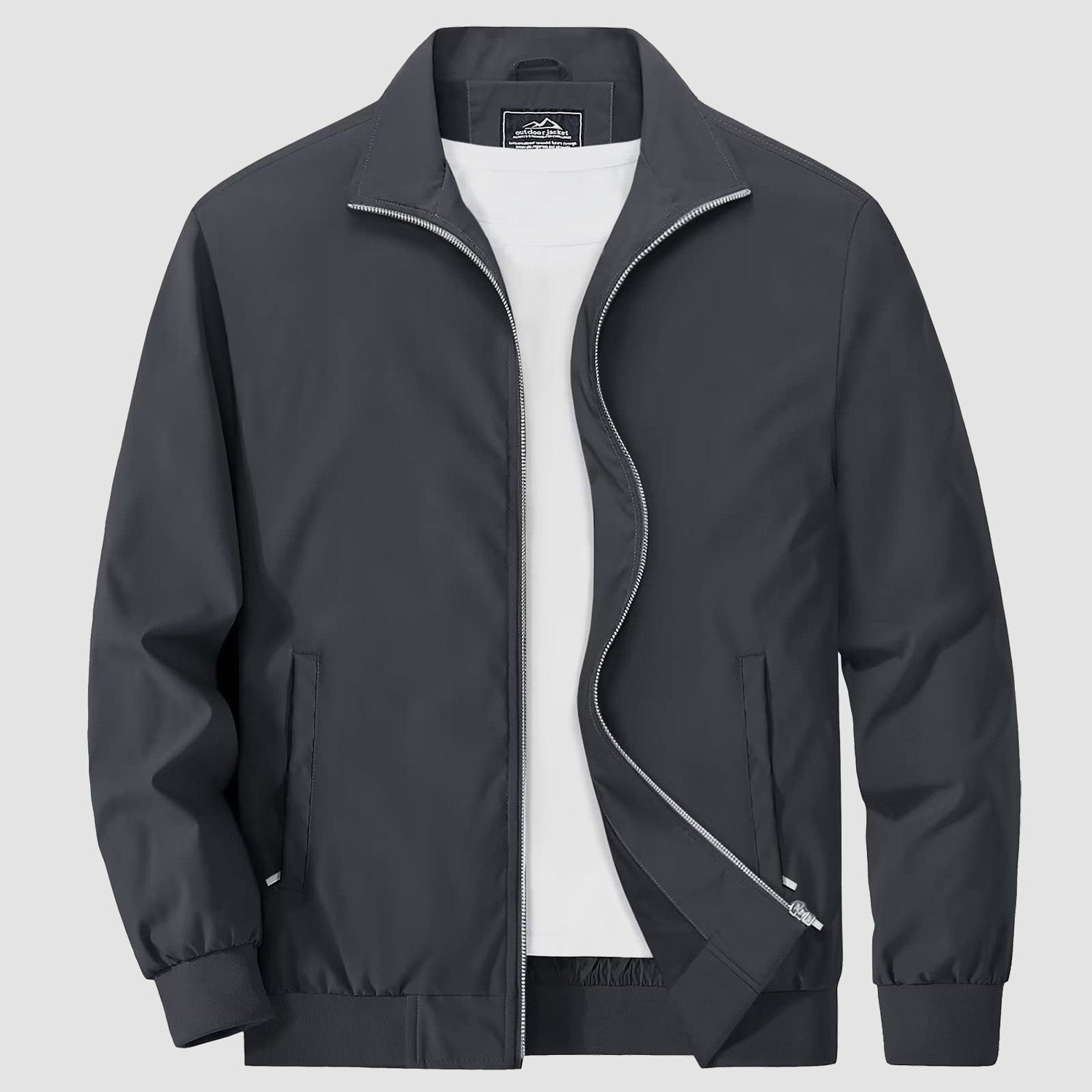 Daniel Lightweight Bomber Jacket – Ribbed-Trim Zip-Up Transitional Outerwear