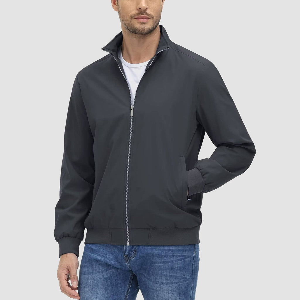Daniel Lightweight Bomber Jacket – Ribbed-Trim Zip-Up Transitional Outerwear