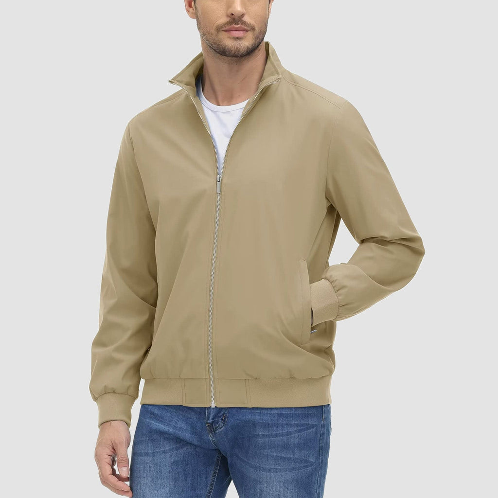 Daniel Lightweight Bomber Jacket – Ribbed-Trim Zip-Up Transitional Outerwear