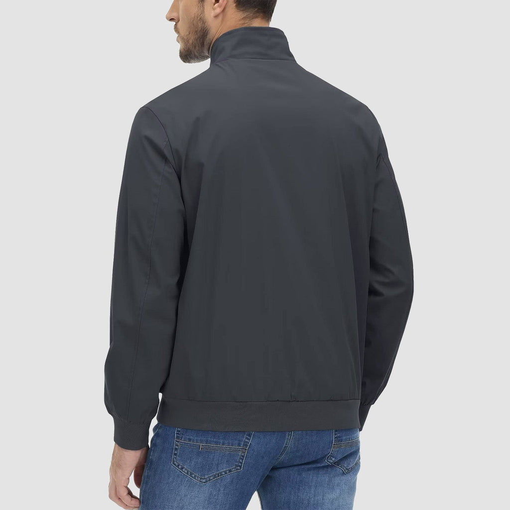 Daniel Lightweight Bomber Jacket – Ribbed-Trim Zip-Up Transitional Outerwear