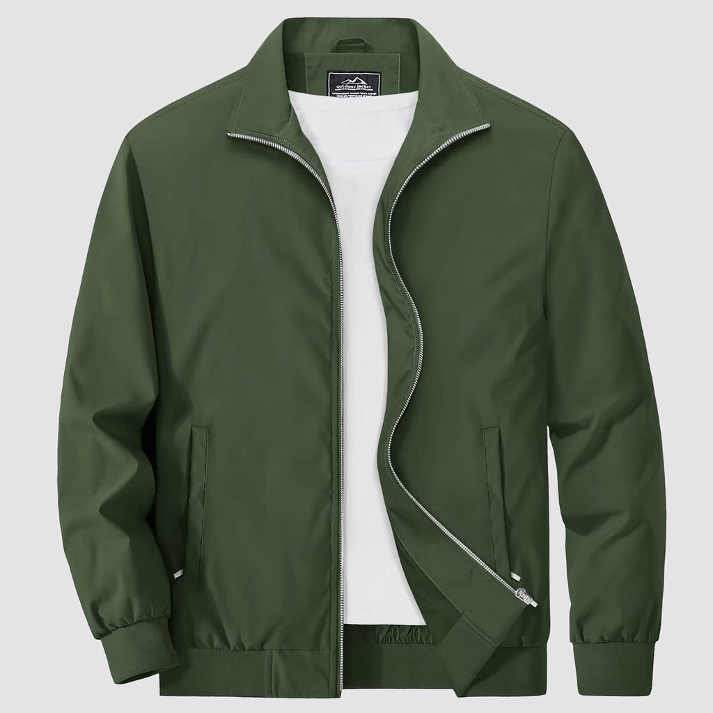 Daniel Lightweight Bomber Jacket – Ribbed-Trim Zip-Up Transitional Outerwear