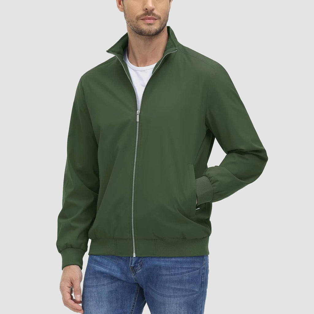 Daniel Lightweight Bomber Jacket – Ribbed-Trim Zip-Up Transitional Outerwear