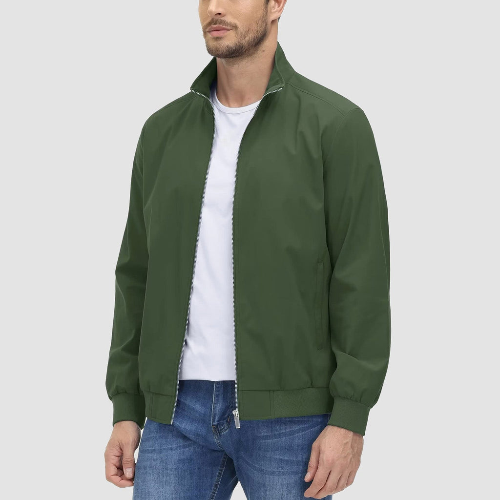 Daniel Lightweight Bomber Jacket – Ribbed-Trim Zip-Up Transitional Outerwear