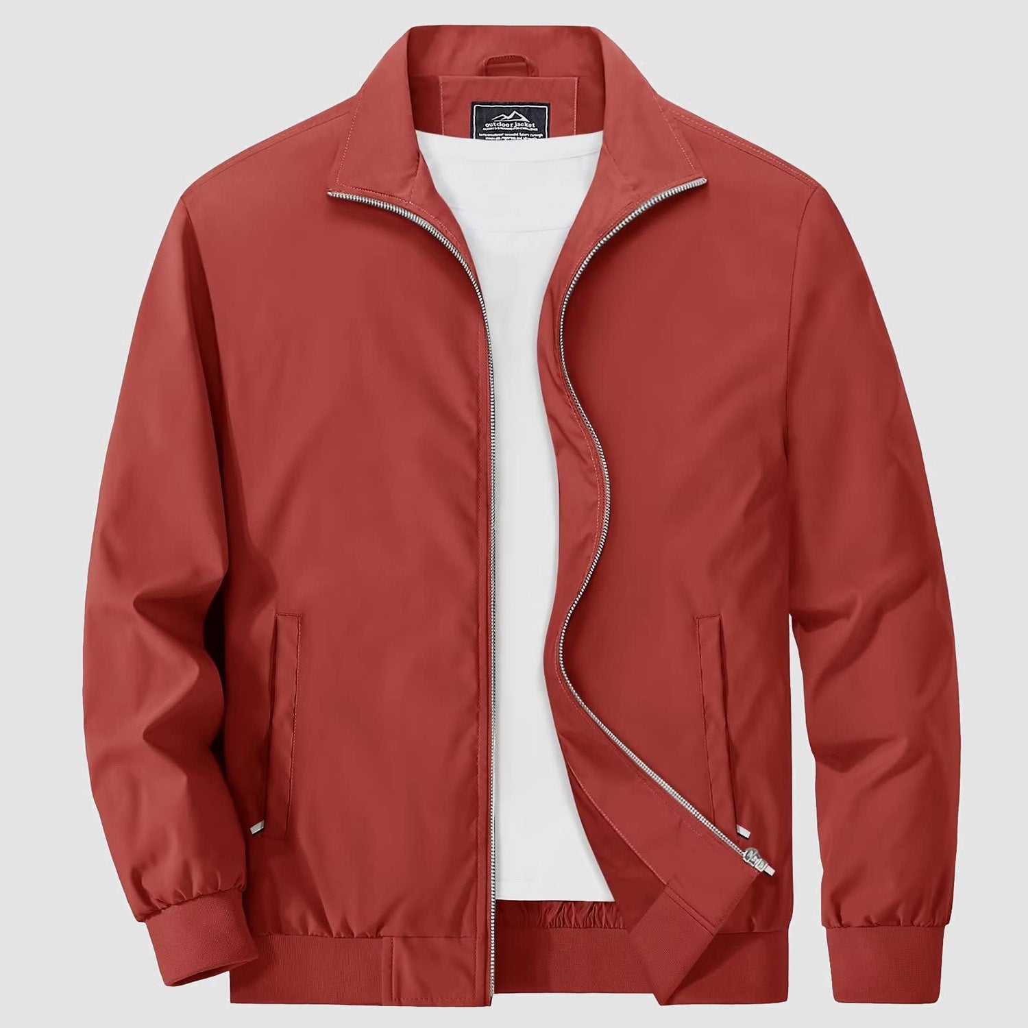 Daniel Lightweight Bomber Jacket – Ribbed-Trim Zip-Up Transitional Outerwear
