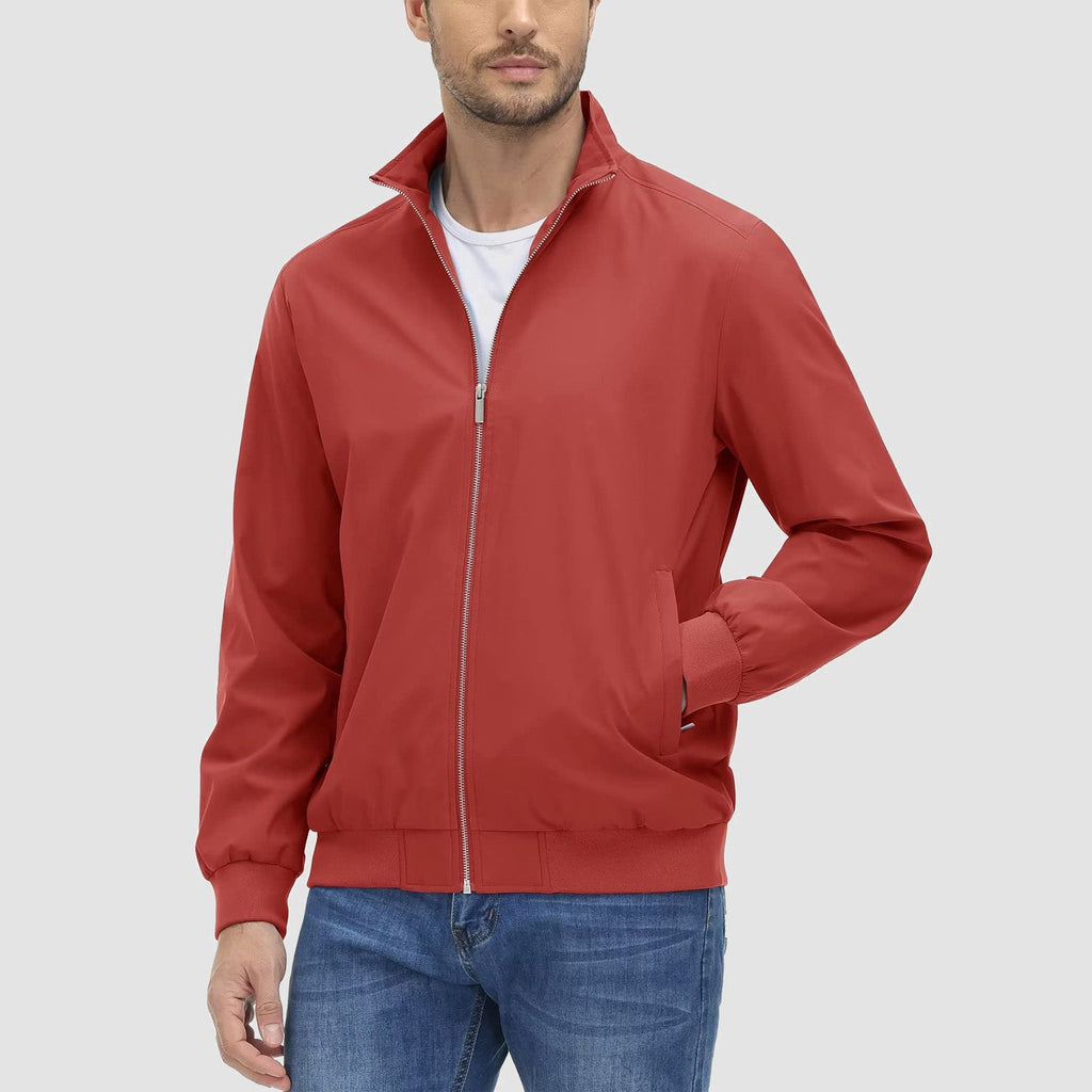 Daniel Lightweight Bomber Jacket – Ribbed-Trim Zip-Up Transitional Outerwear