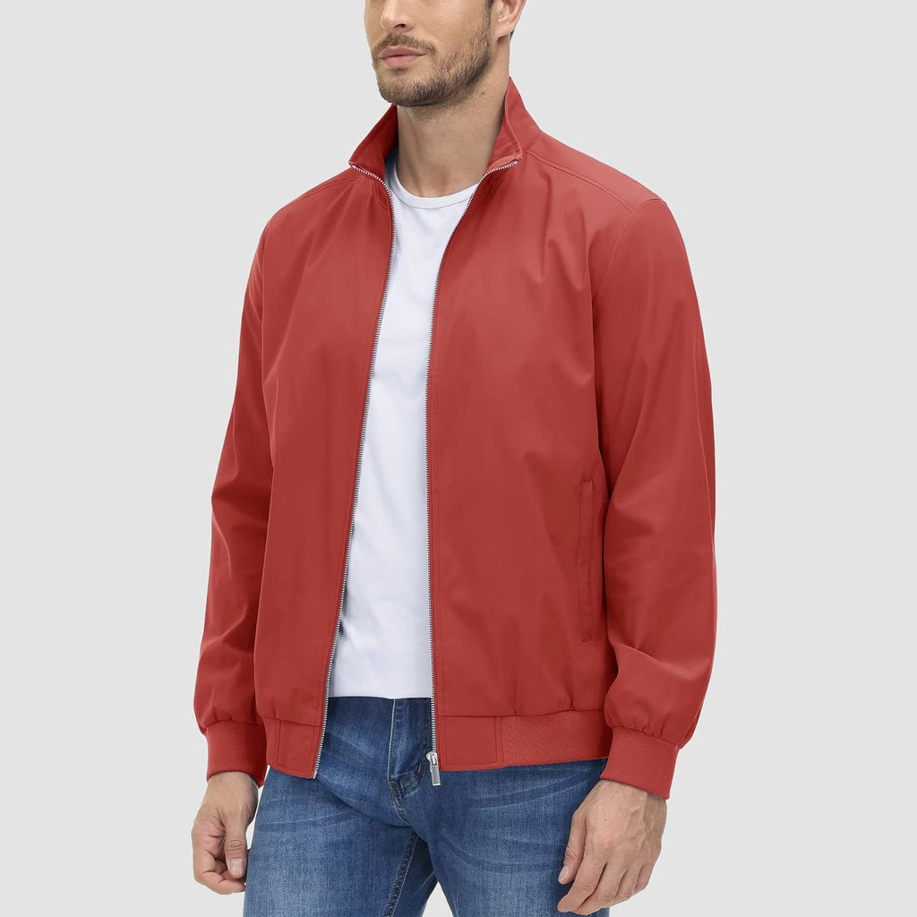 Daniel Lightweight Bomber Jacket – Ribbed-Trim Zip-Up Transitional Outerwear