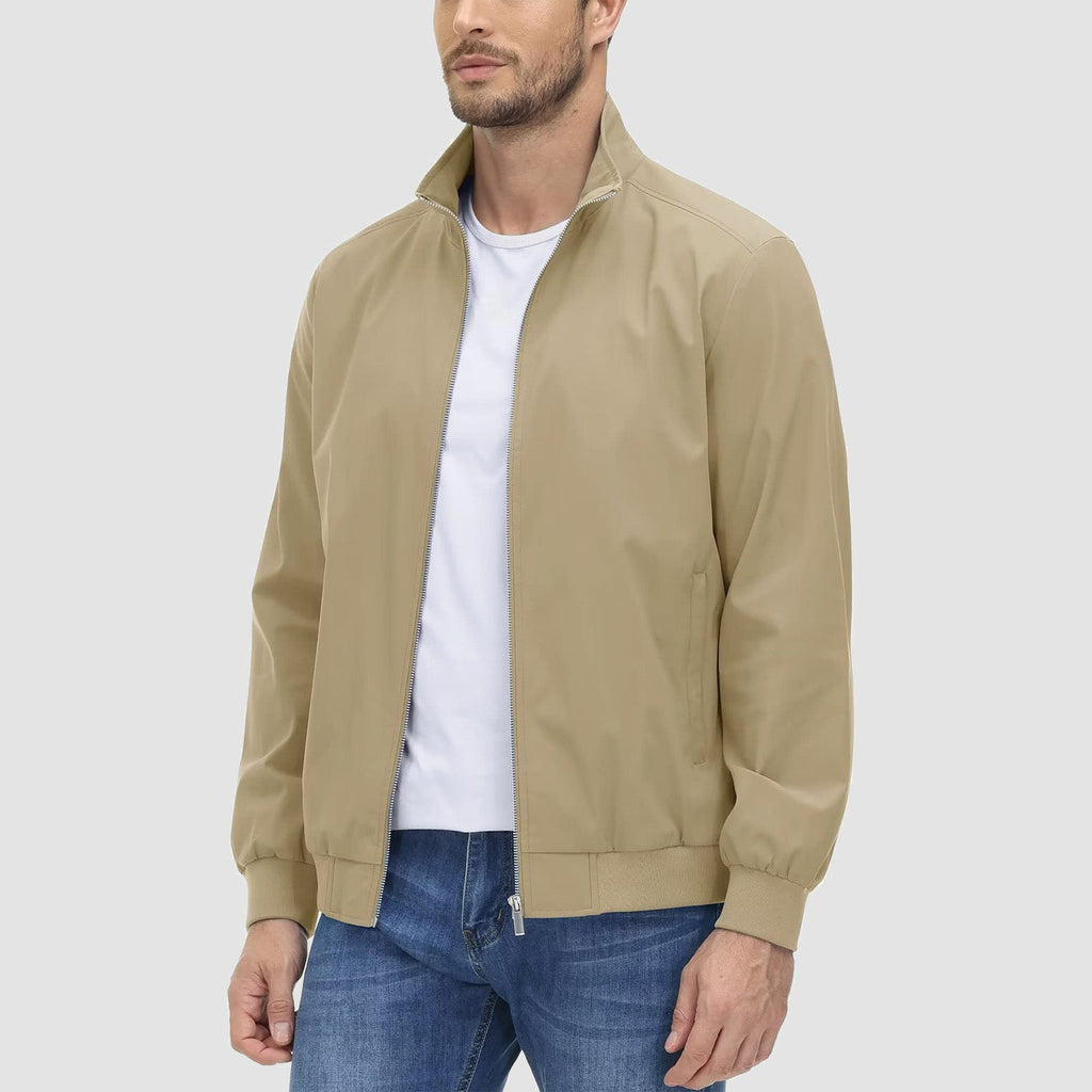 Daniel Lightweight Bomber Jacket – Ribbed-Trim Zip-Up Transitional Outerwear