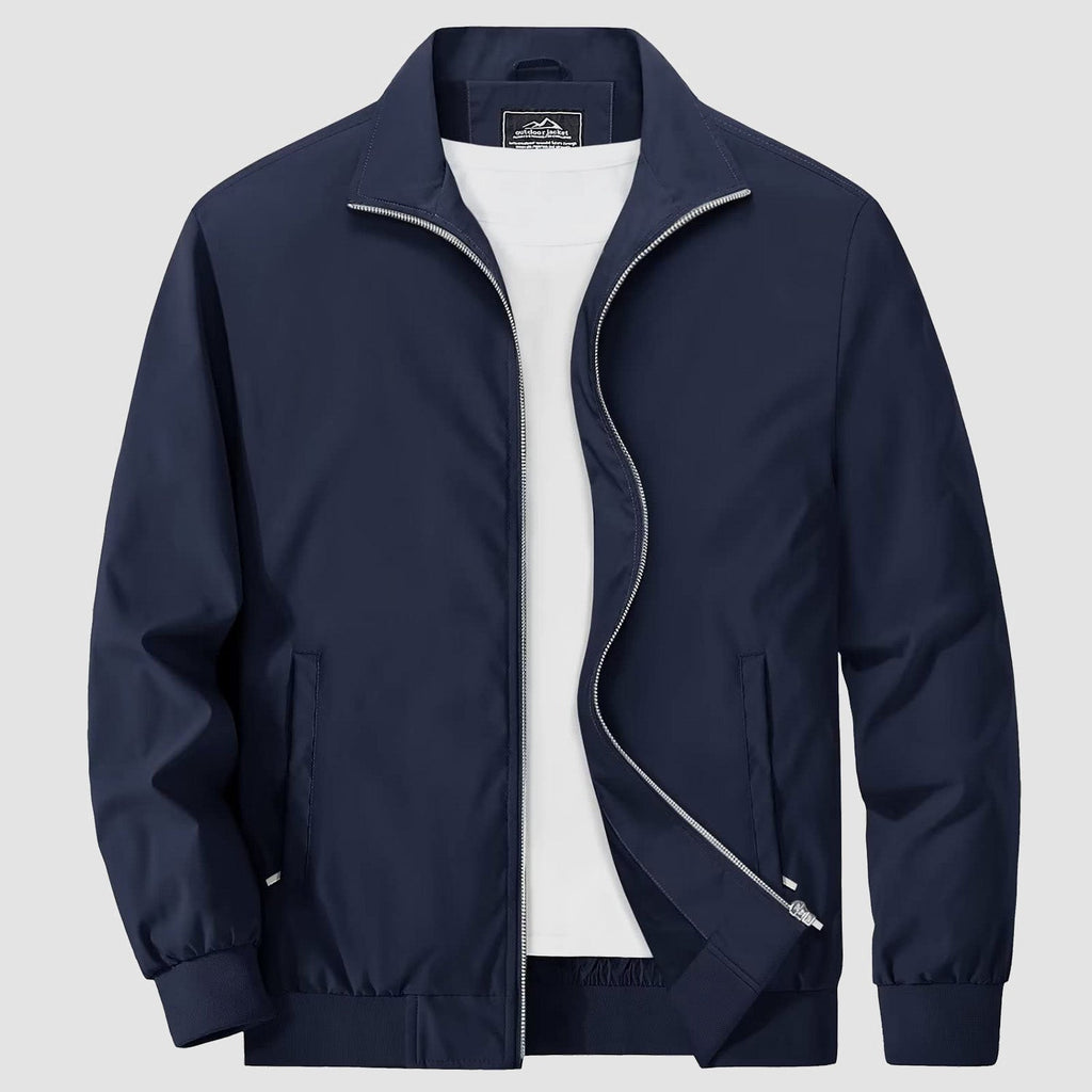 Daniel Lightweight Bomber Jacket – Ribbed-Trim Zip-Up Transitional Outerwear