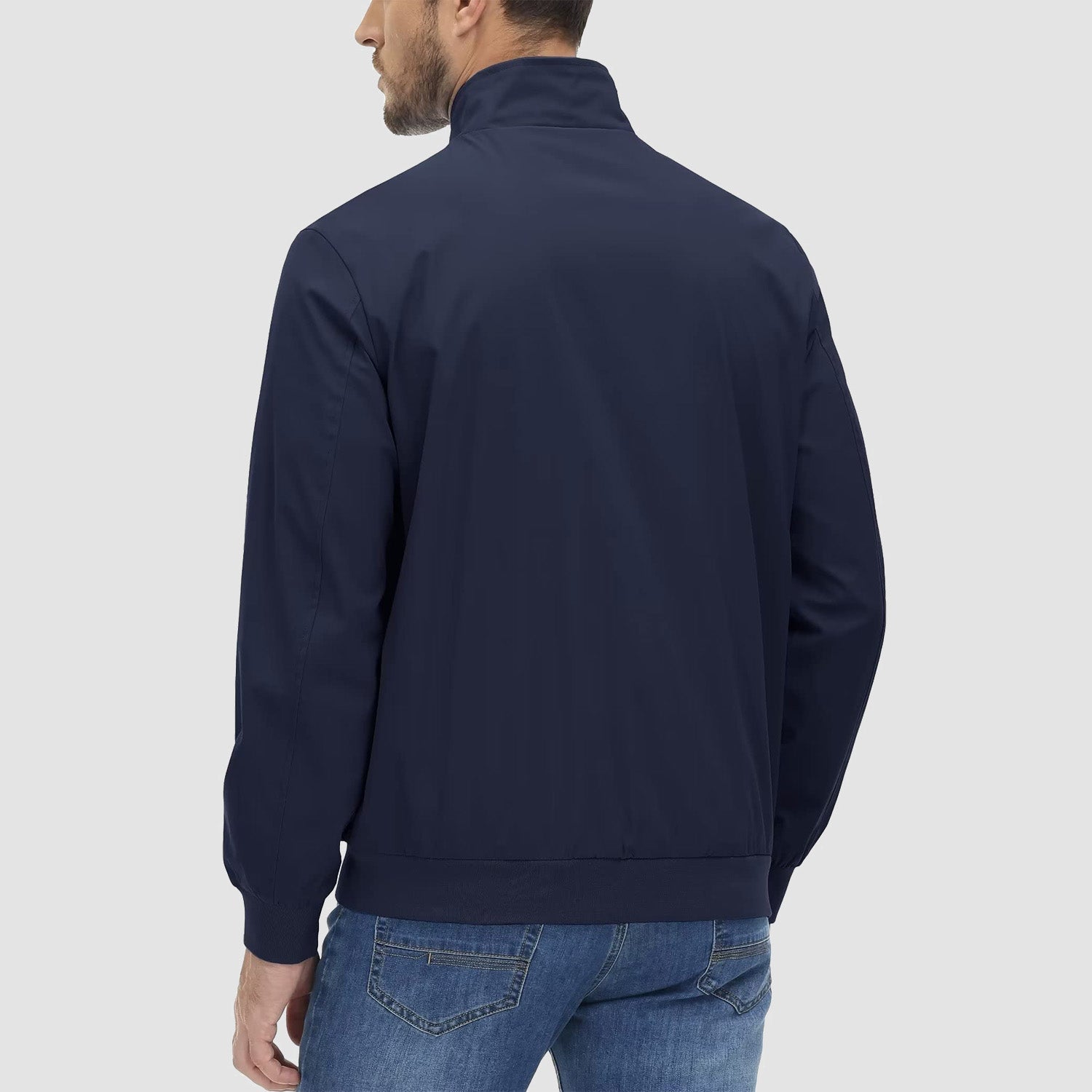 Daniel Lightweight Bomber Jacket – Ribbed-Trim Zip-Up Transitional Outerwear