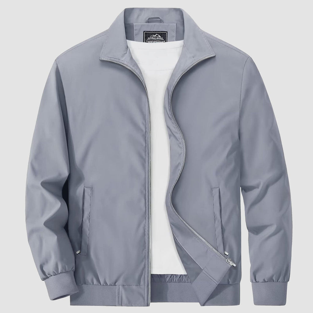 Daniel Lightweight Bomber Jacket – Ribbed-Trim Zip-Up Transitional Outerwear