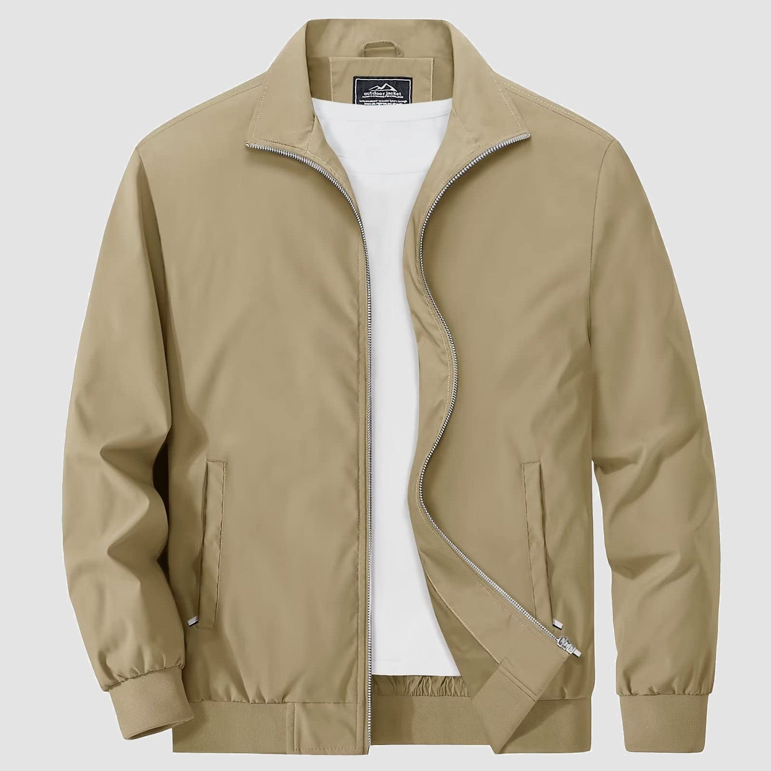 Daniel Lightweight Bomber Jacket – Ribbed-Trim Zip-Up Transitional Outerwear