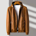 Fabrizio Leather Hooded Jacket – Water-Resistant Zip-Up Urban Outerwear