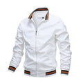 Freddie Lightweight Bomber Jacket – Striped-Trim Zip-Up Breathable Outerwear