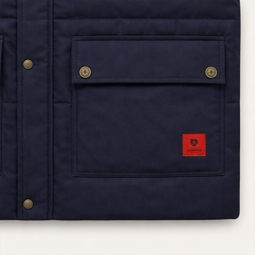 Hayden Fleece-Lined Utility Vest – Stand-Collar Multi-Pocket Winter Layering