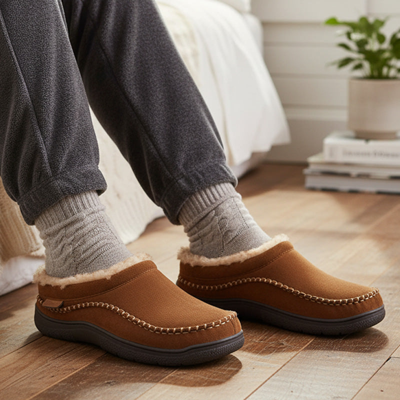 Moccasin Slippers – Plush-Lined & Indoor-Outdoor Sole | Alvaro