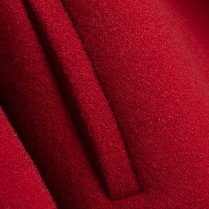Josephine Wool Cropped Coat – Double-Breasted Notched-Lapel Tailored Outerwear