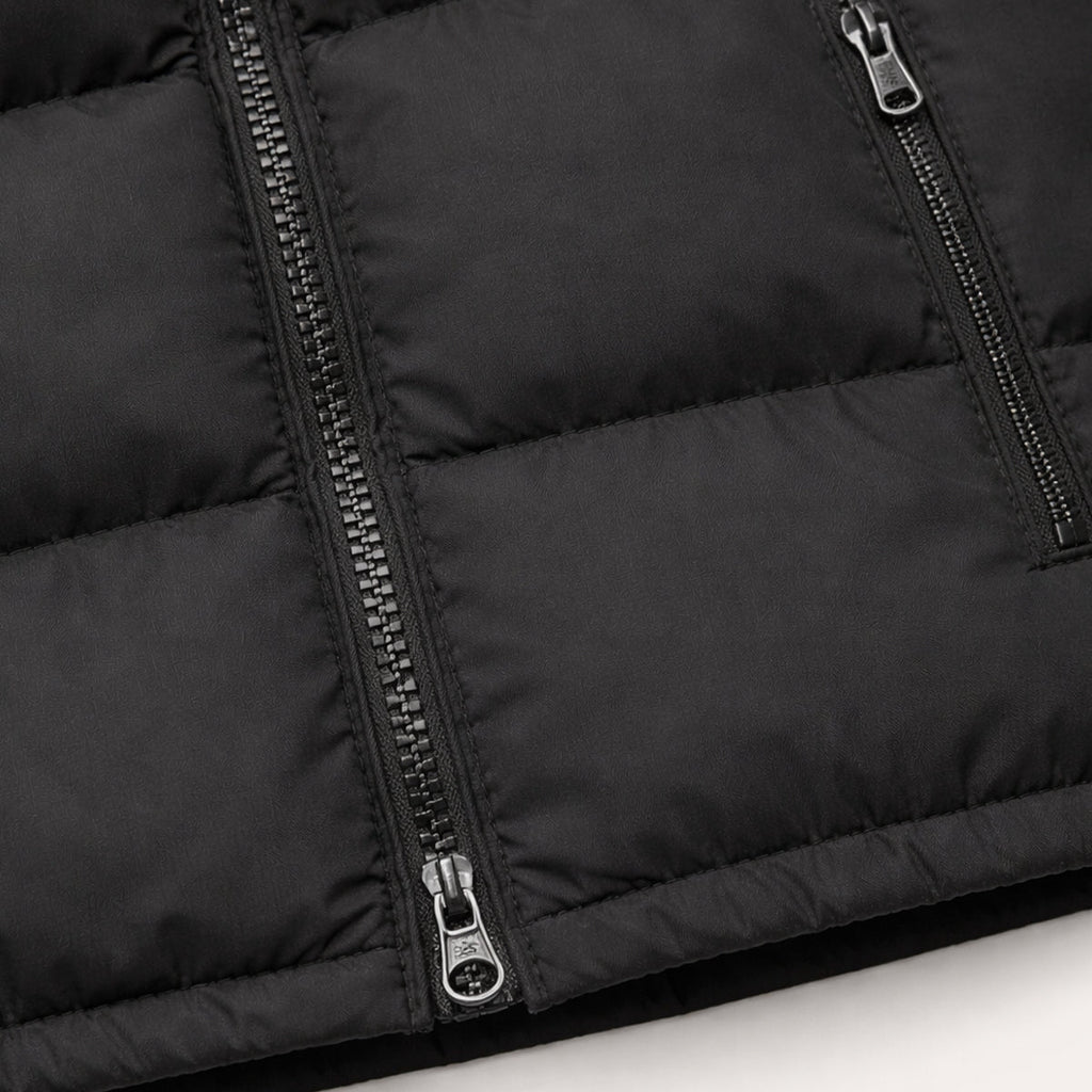 Luca Quilted Padded Puffer Vest – Stand-Collar Zip-Up Layering Gilet