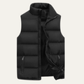 Luca Quilted Padded Puffer Vest – Stand-Collar Zip-Up Layering Gilet