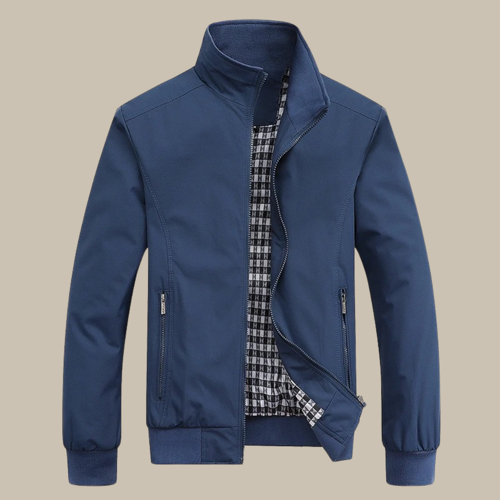 Marco Lightweight Bomber Jacket – Structured-Fit Stand-Collar Zip-Up Outerwear