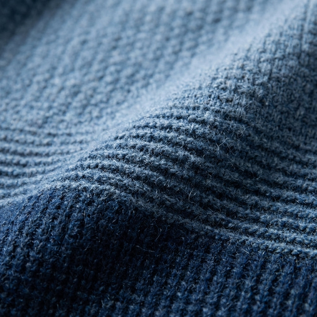 Marco Wool Crew Neck Sweater – Ombre Stripe Ribbed Knit Casual Pullover