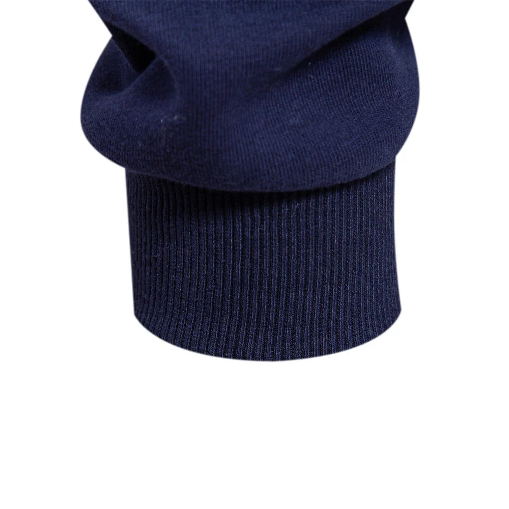 Mauro Cotton Fleece Rugby Shirt – Contrast Collar Ribbed Cuffs Pullover Top
