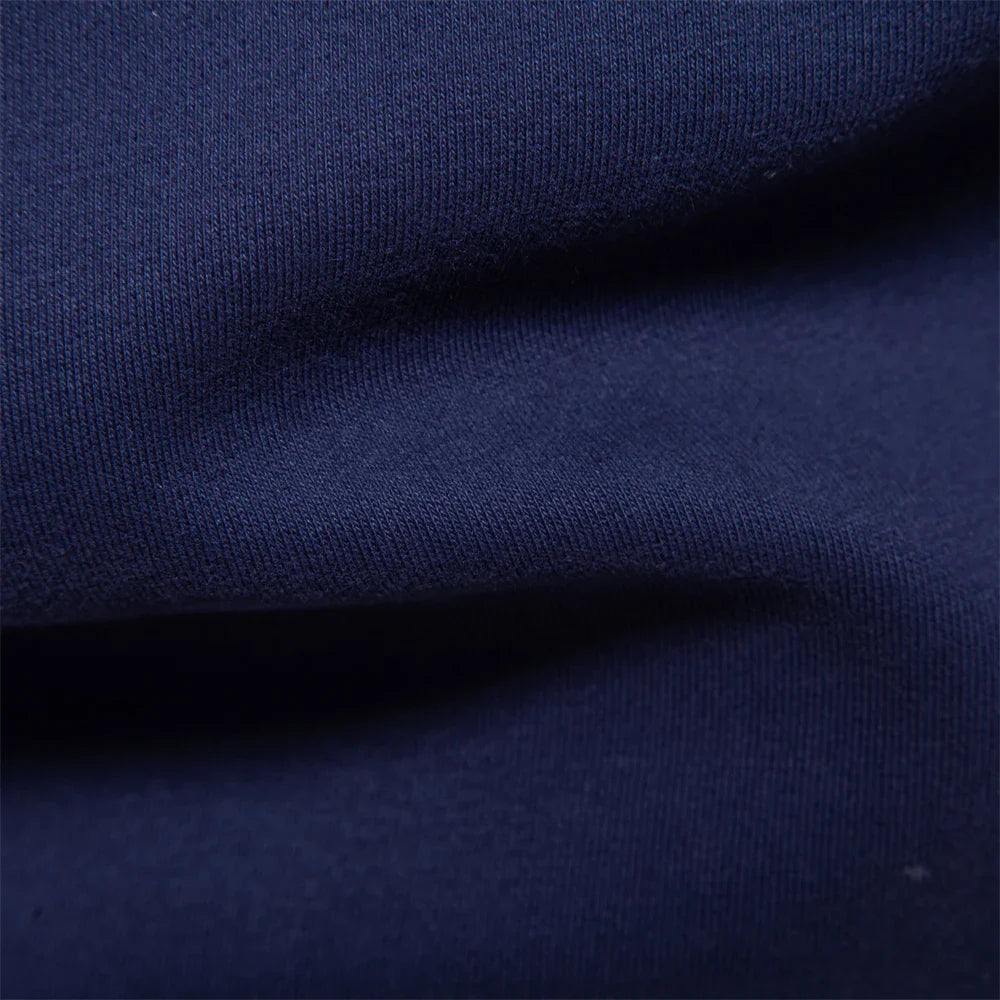 Mauro Cotton Fleece Rugby Shirt – Contrast Collar Ribbed Cuffs Pullover Top