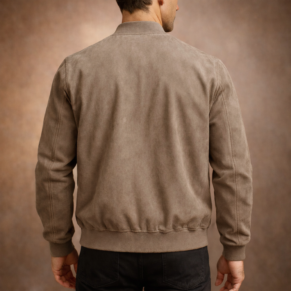Mauro Suede Bomber Jacket – Tailored Lightweight Smart-Casual Outerwear